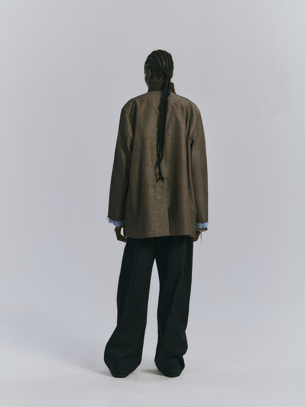 LAYERED TAILORED JACKET(BROWN)