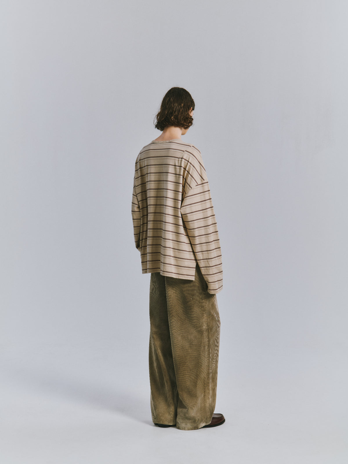 BORDER LS T-SHIRT(BEIGE)