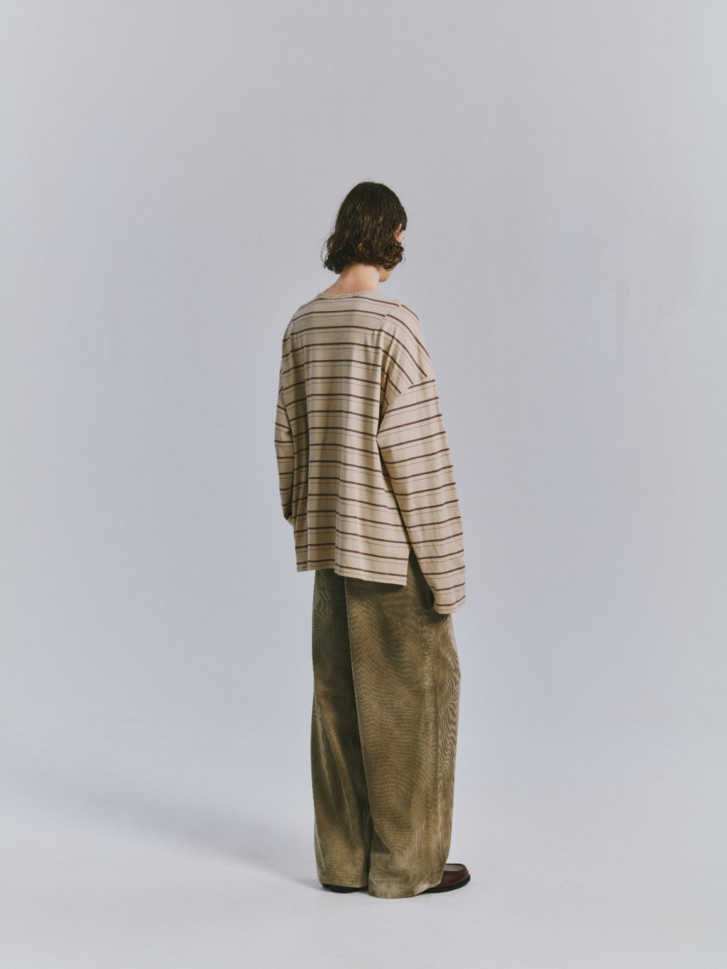BORDER LS T-SHIRT(BEIGE)