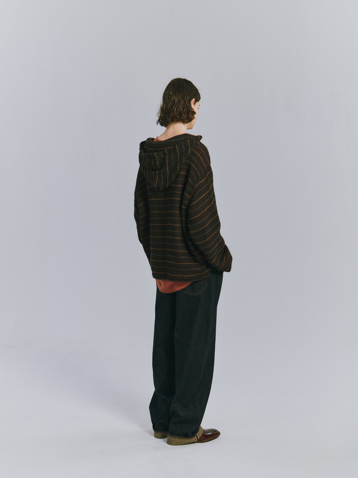 CUT BORDER HOODIE(BEIGE)