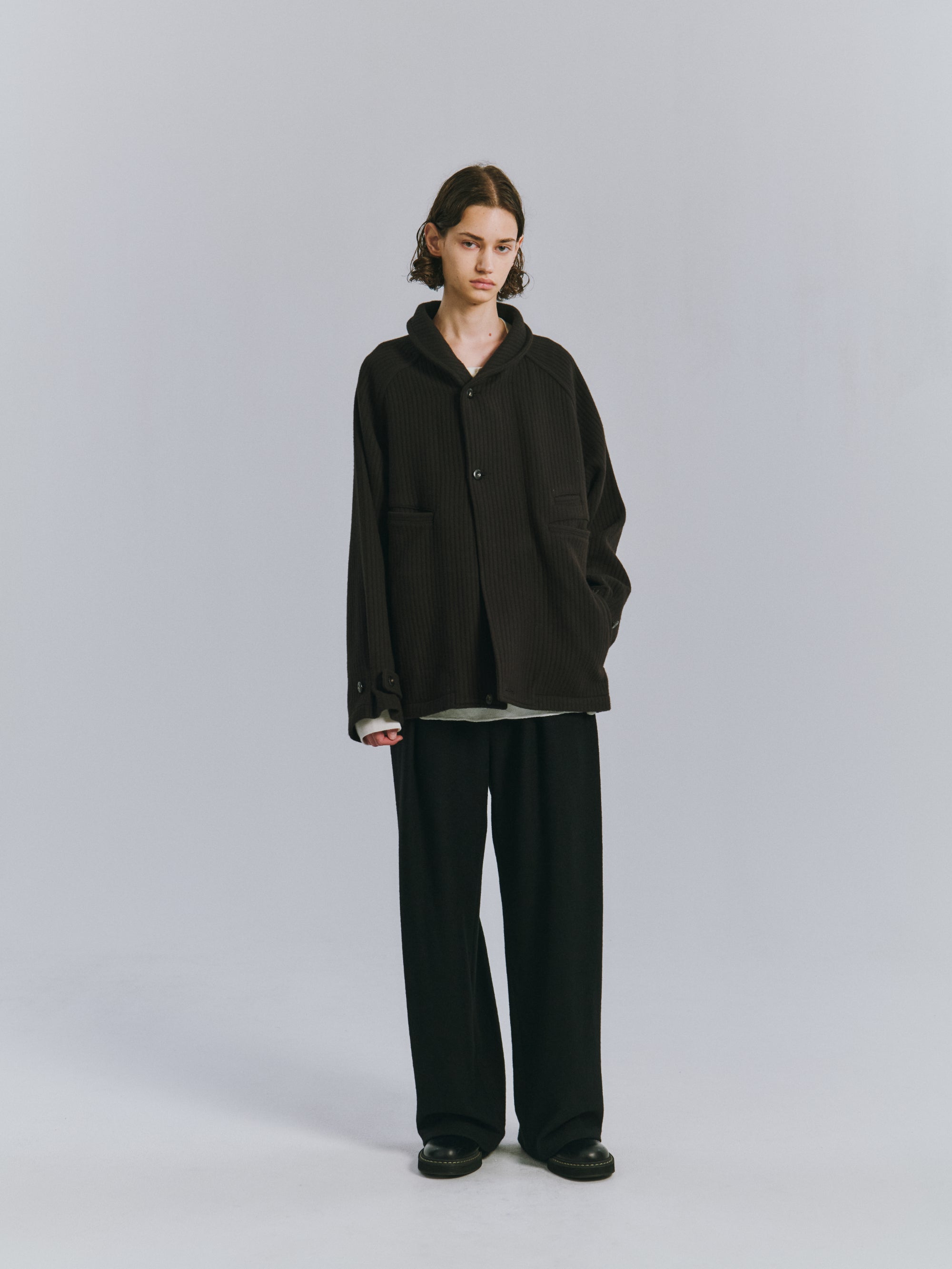 WOOL CUT SLACKS(D.BROWN) – ANCELLM