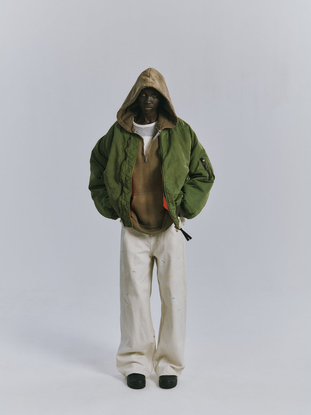 AGING BOMBER JACKET(KHAKI)