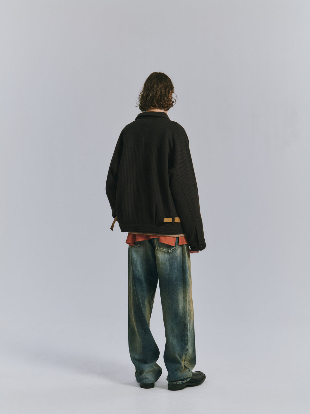 140's WOOL PIQUE JACKET(BLACK)