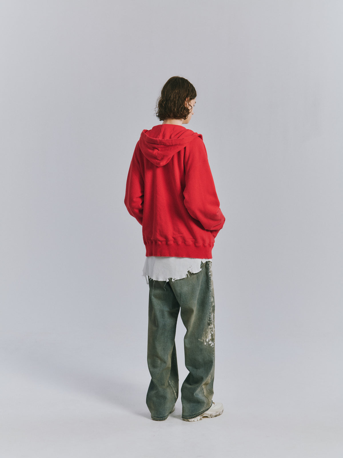 ZIP UP HOODIE(RED)