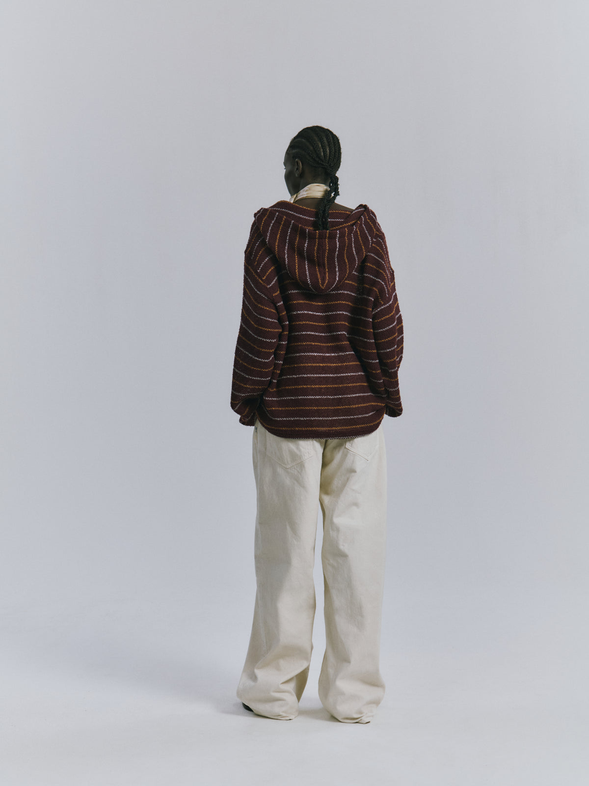 CUT BORDER HOODIE(BURGUNDY)
