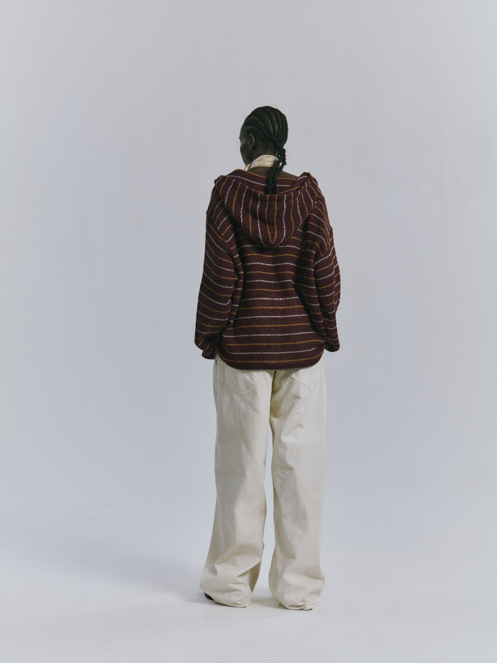 CUT BORDER HOODIE(BURGUNDY)
