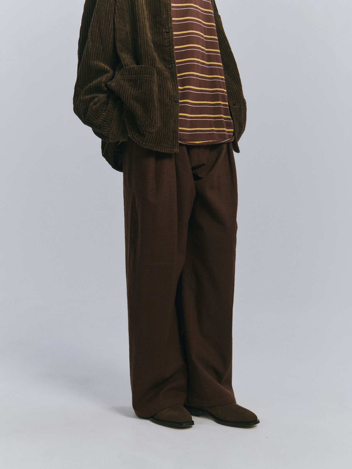 PLAID CHECK WOOL SLACKS(GRAPH CHECK)