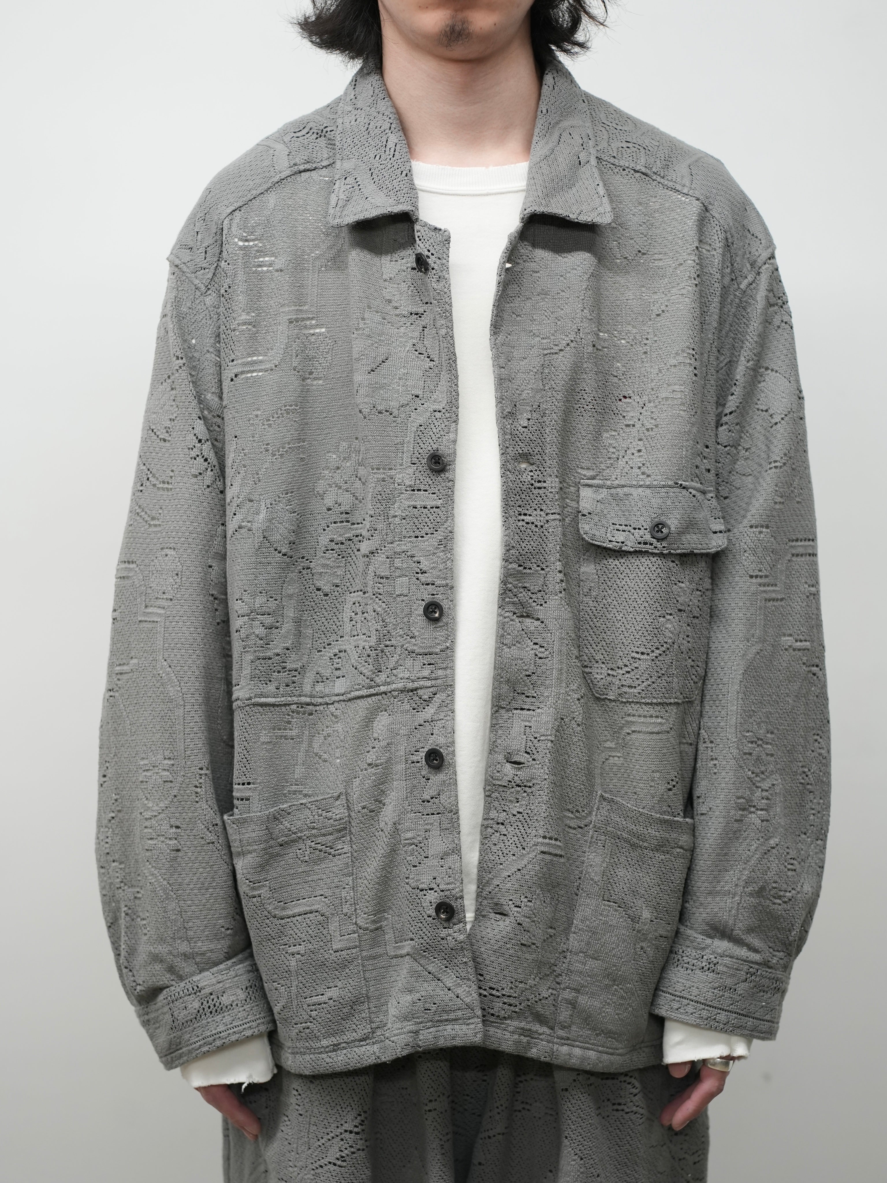 AGING LACE WORK SHIRT(GRAY) – ANCELLM