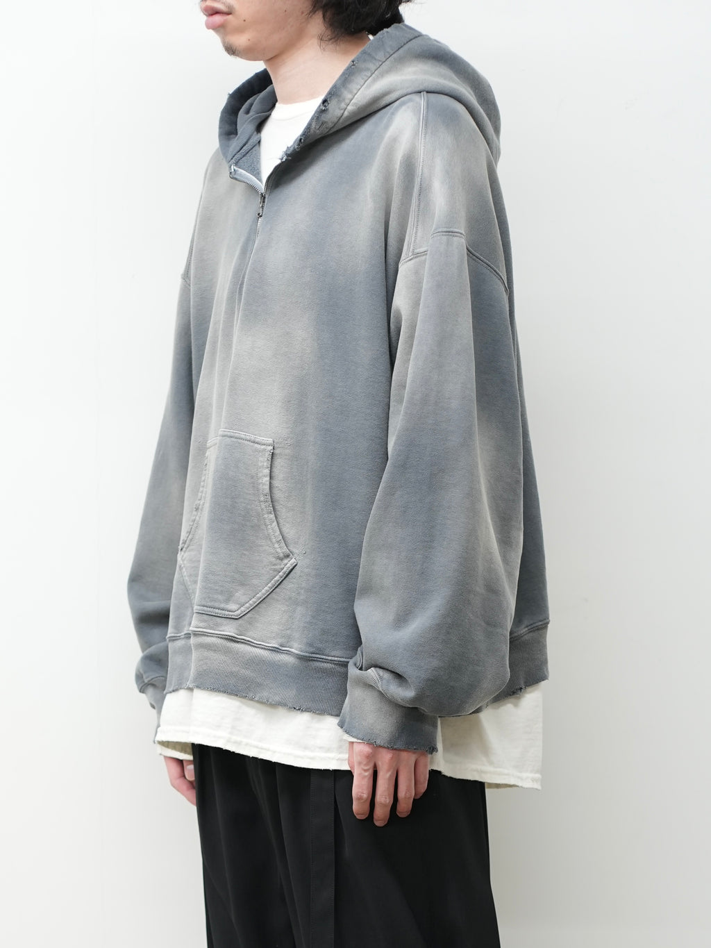 LIGHT LOOP ZIP HOODIE(GRAY)