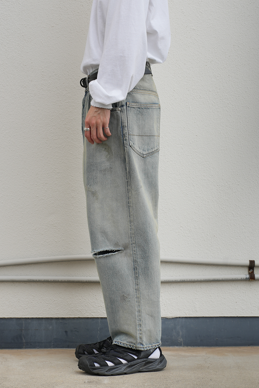 AGING SELVEDGE TAPERED 5P DENIM PANTS