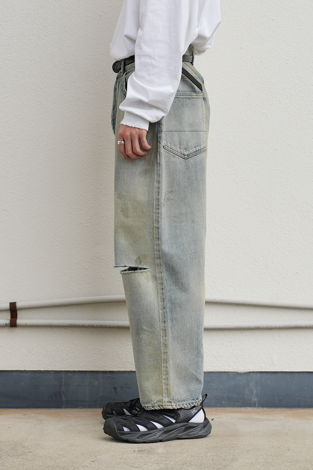 AGING SELVEDGE TAPERED 5P DENIM PANTS