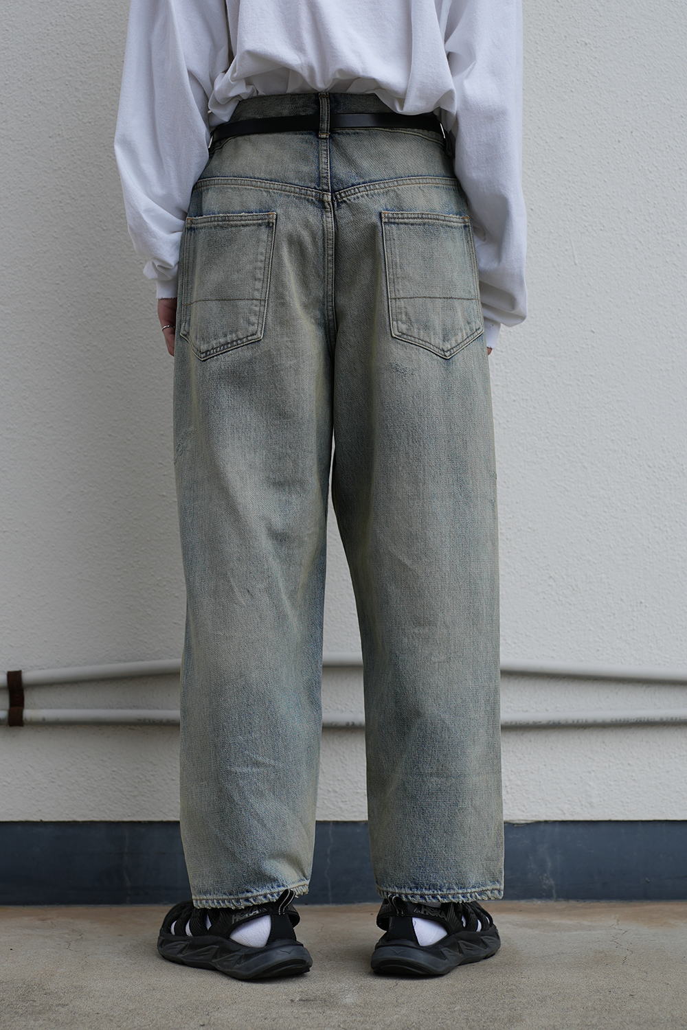 AGING SELVEDGE TAPERED 5P DENIM PANTS