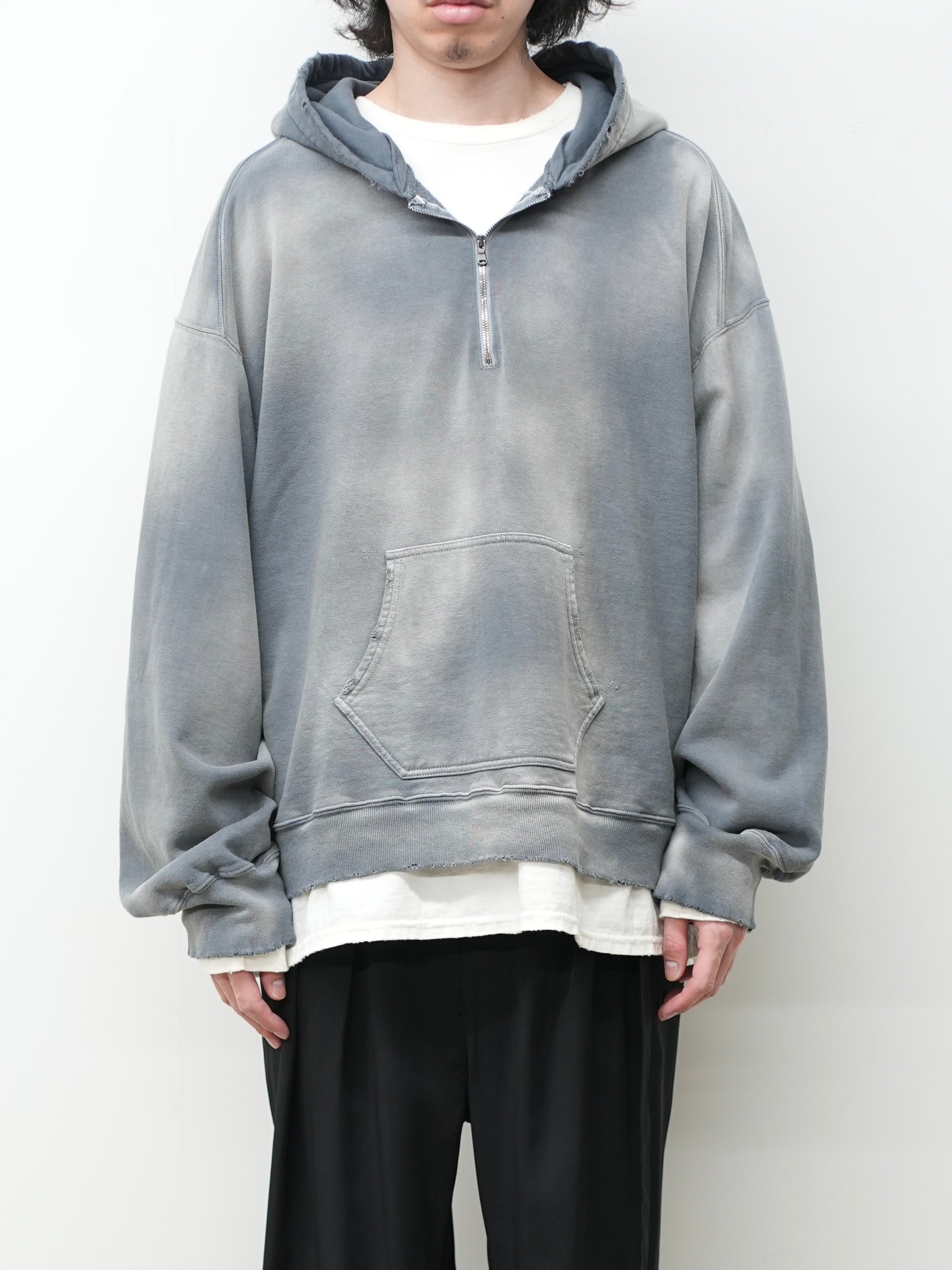 LIGHT LOOP ZIP HOODIE(GRAY) – ANCELLM LIGHT LOOP ZIP HOODIE(GRAY) – ANCELLM