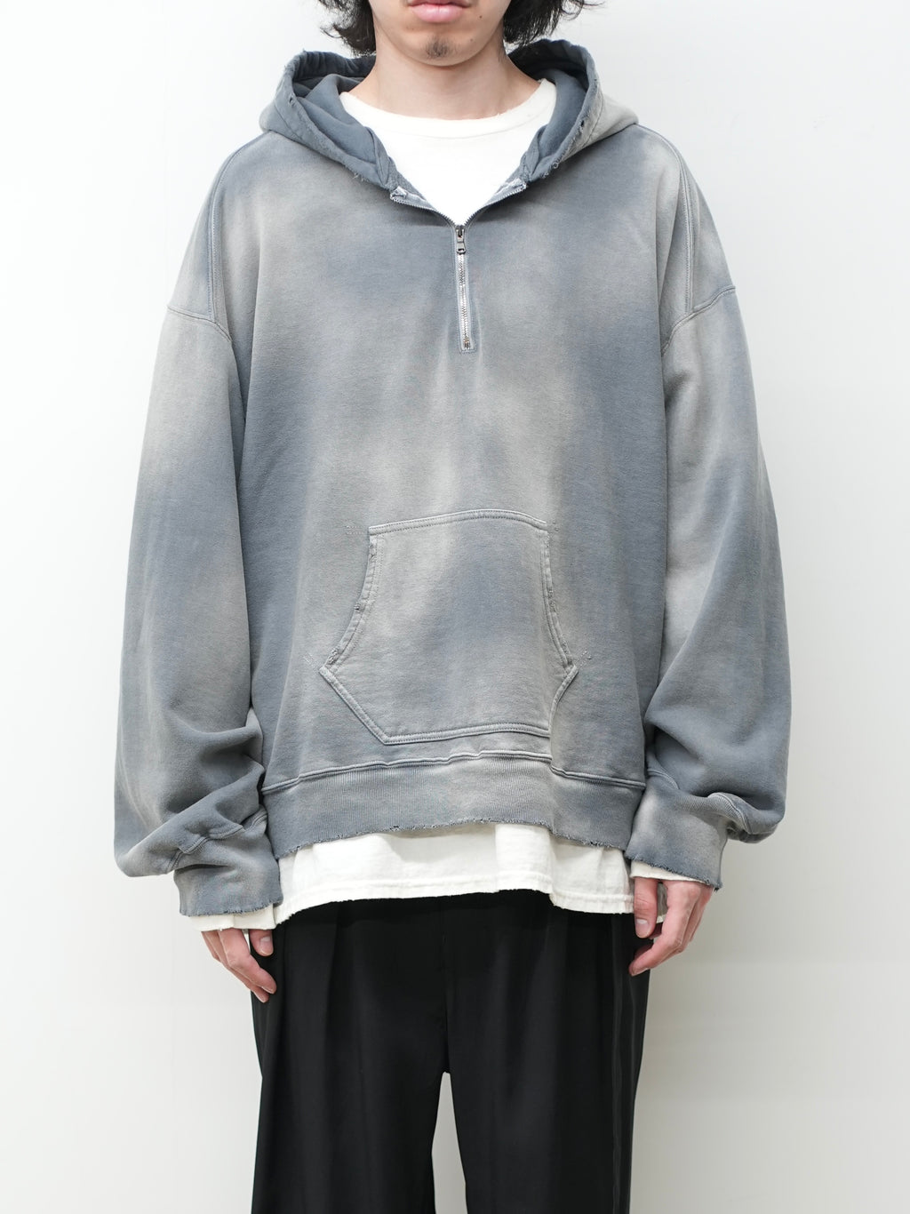 LIGHT LOOP ZIP HOODIE(GRAY)