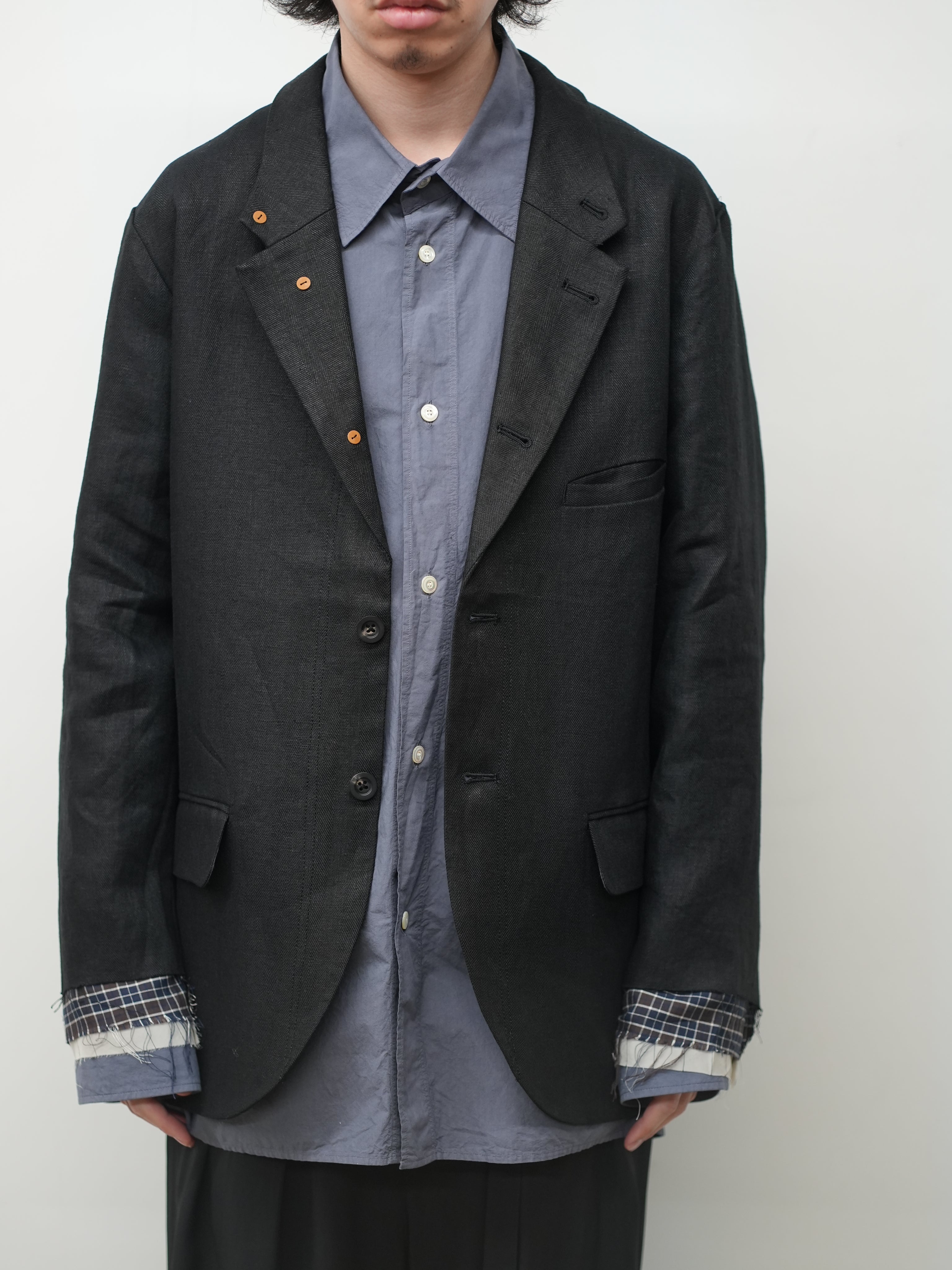 LAYERED TAILORED JACKET(BLACK) – ANCELLM