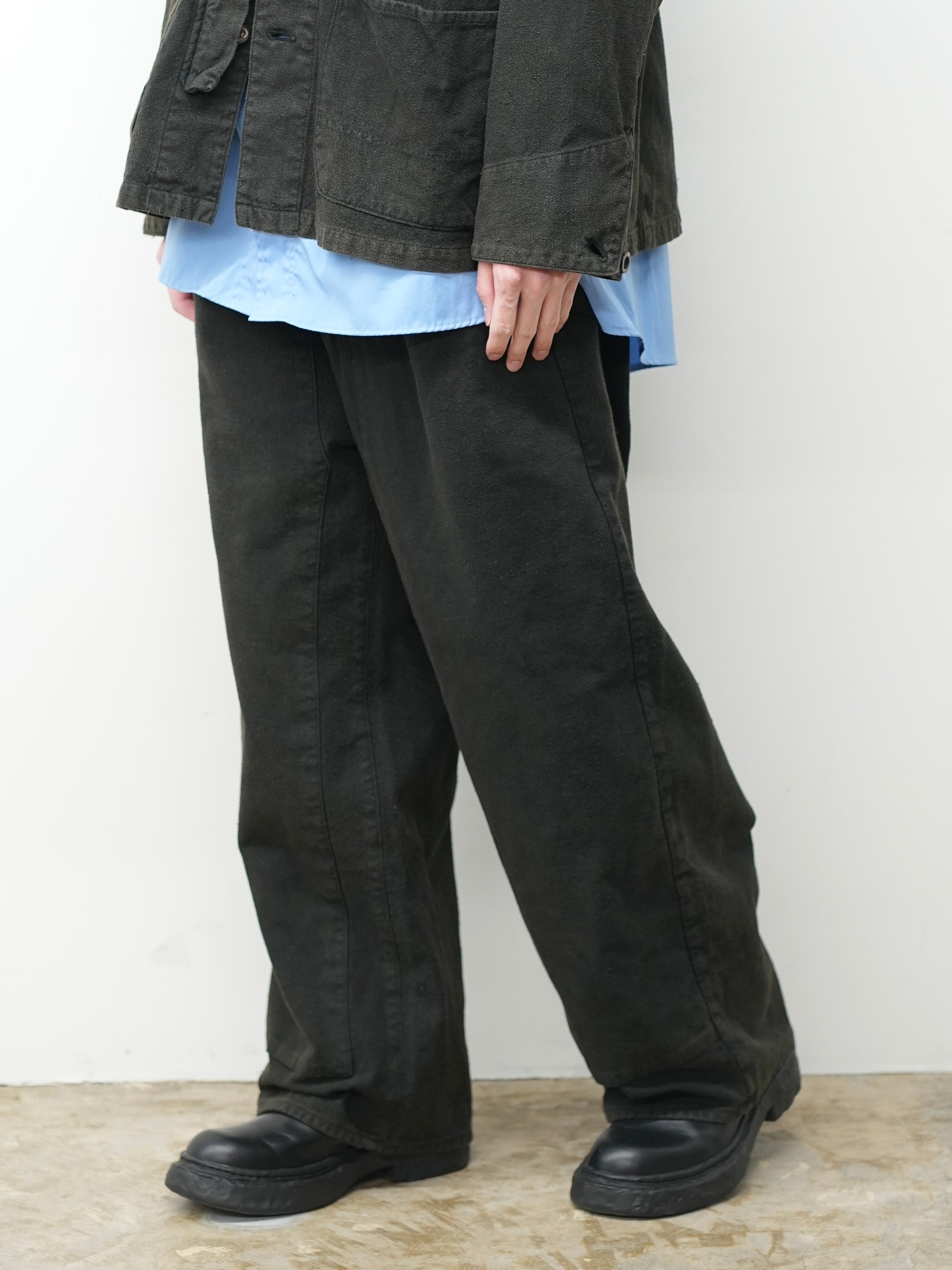 C/R DUCK DOUBLEKNEE PANTS(BLACK) – ANCELLM