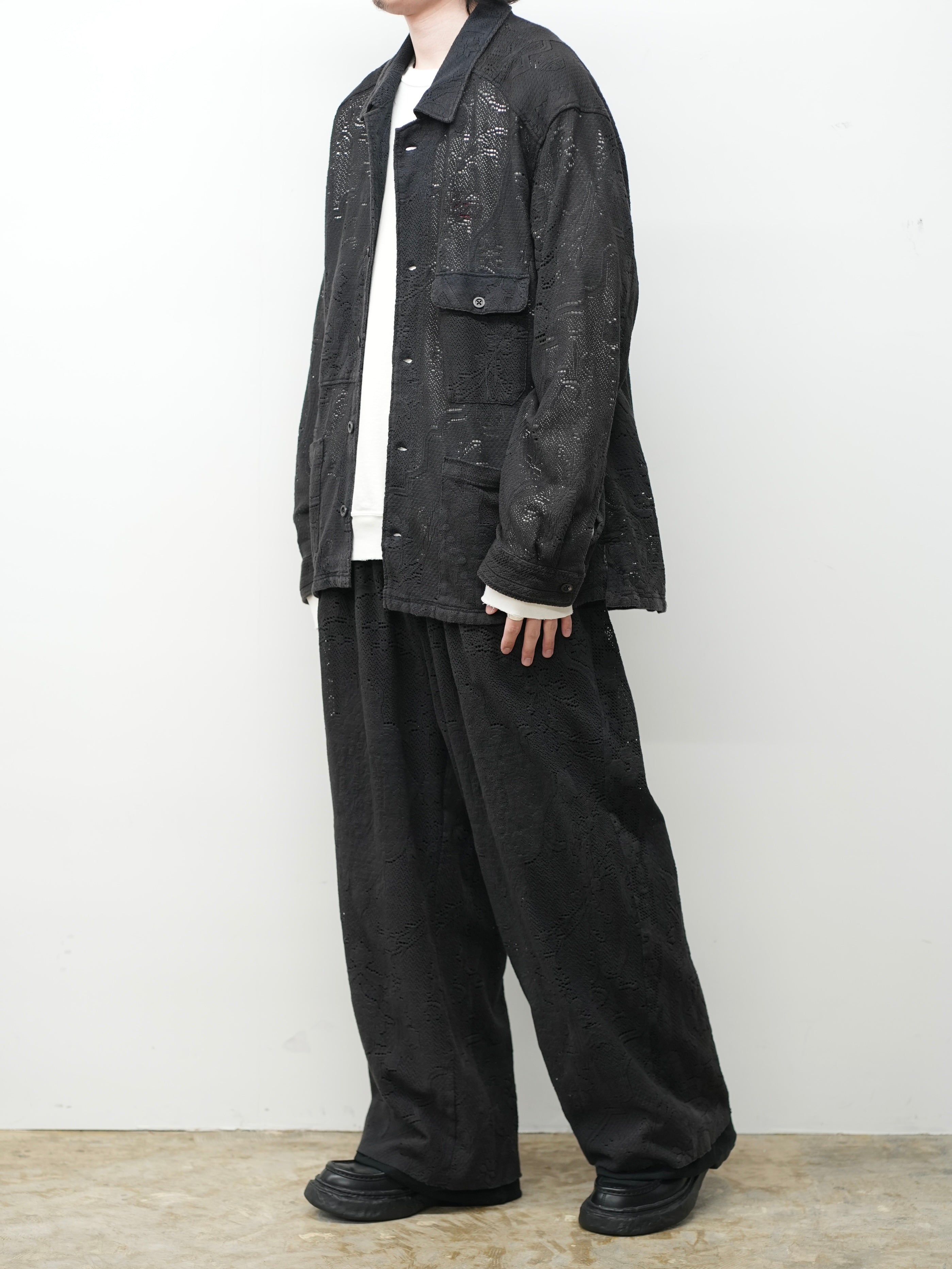 AGING LACE WORK SHIRT(BLACK) – ANCELLM