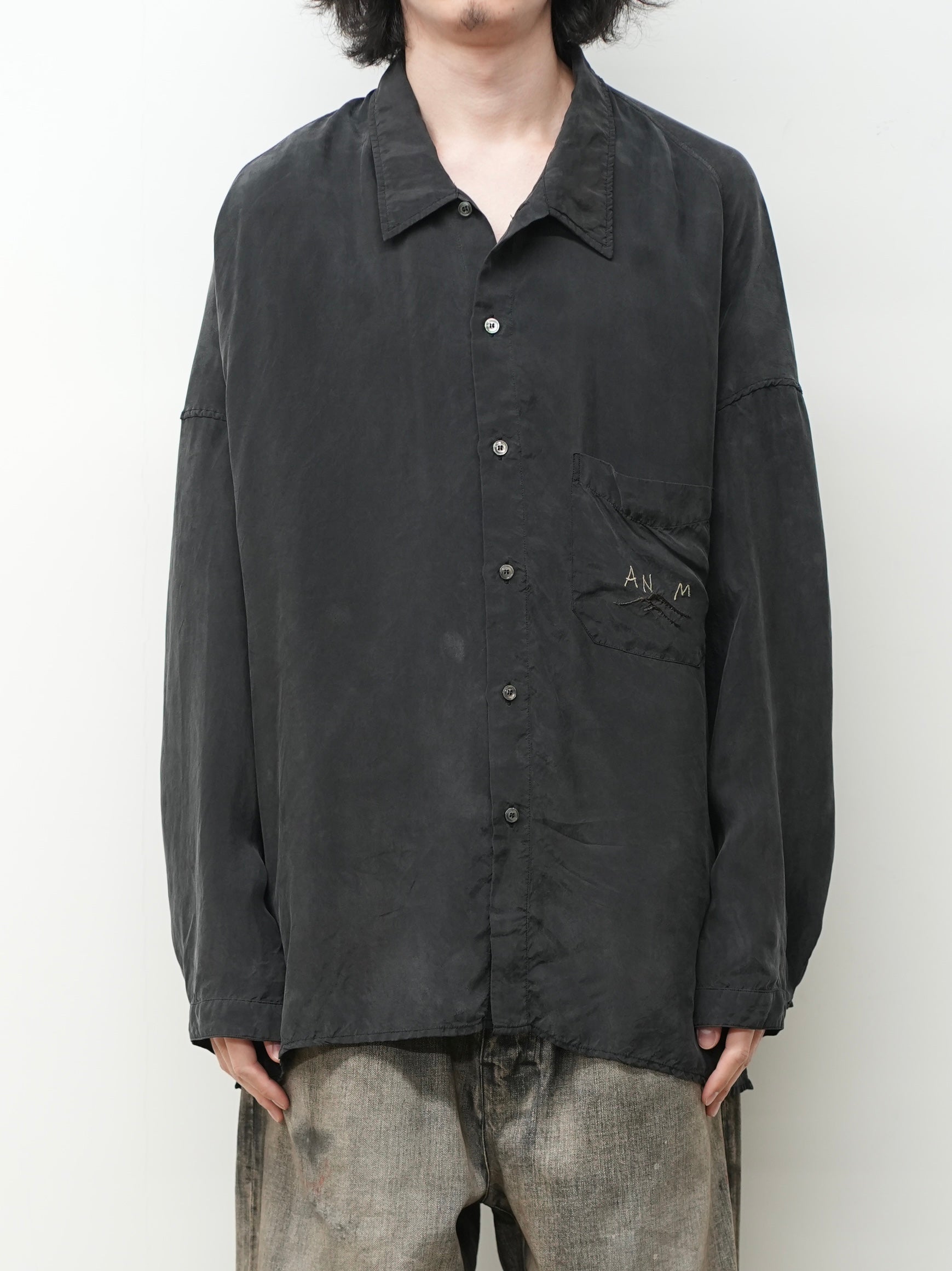 即完品EMBROIDERED SOUVENIR SHIRT(BLACK) 1 EMBROIDERED SOUVENIR SHIRT(BLACK) – ANCELLM