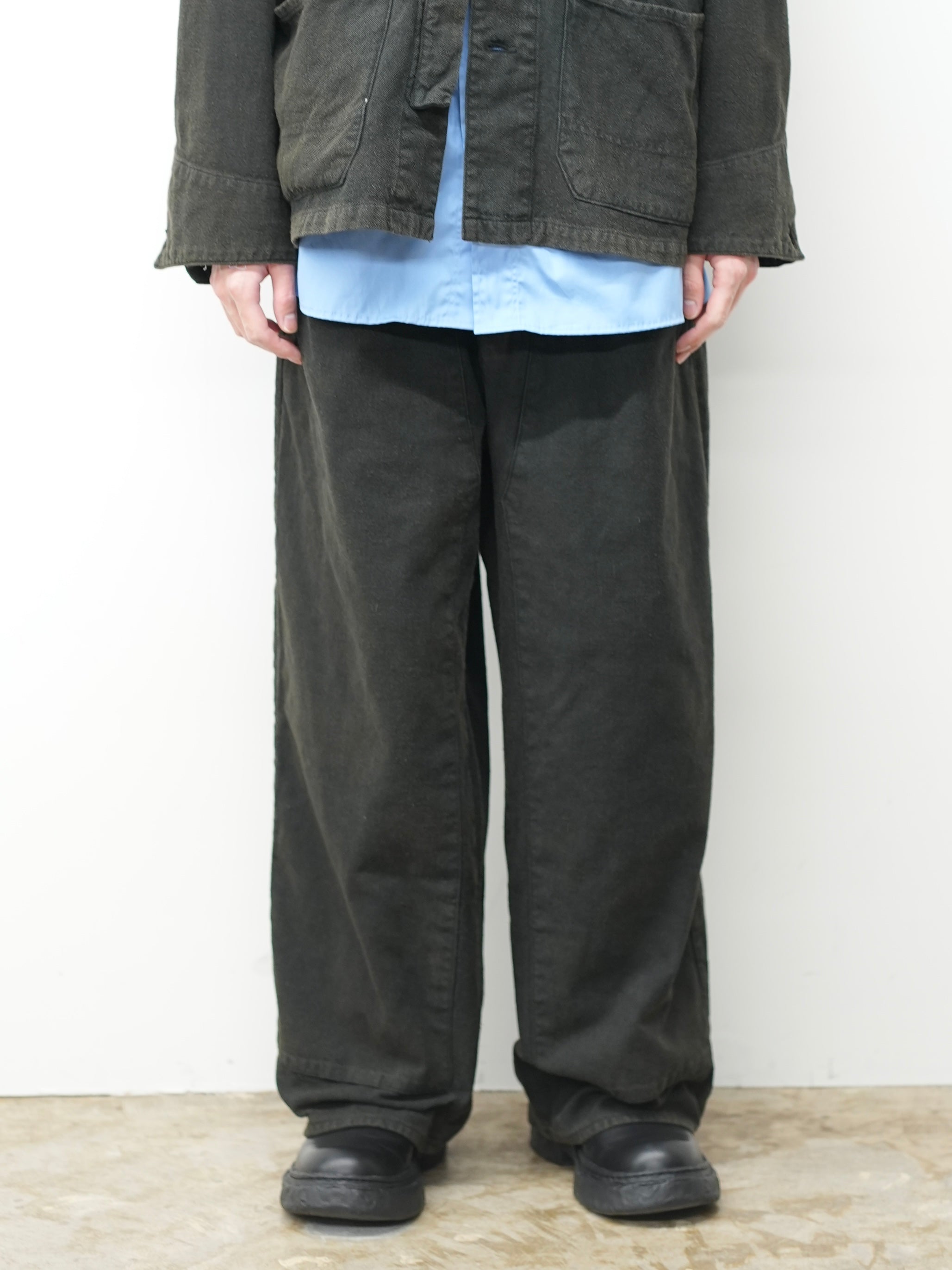 C/R DUCK DOUBLEKNEE PANTS(BLACK) – ANCELLM