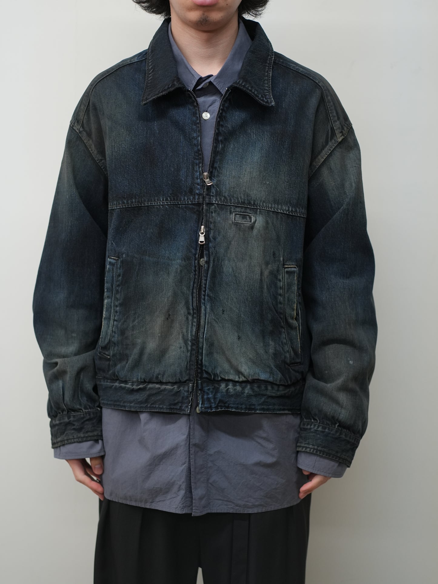 DENIM ZIPUP JACKET(BLACK)