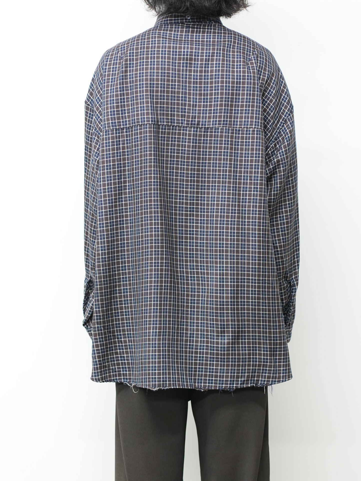 BOW-TIE CHECK SHIRT(NAVY)