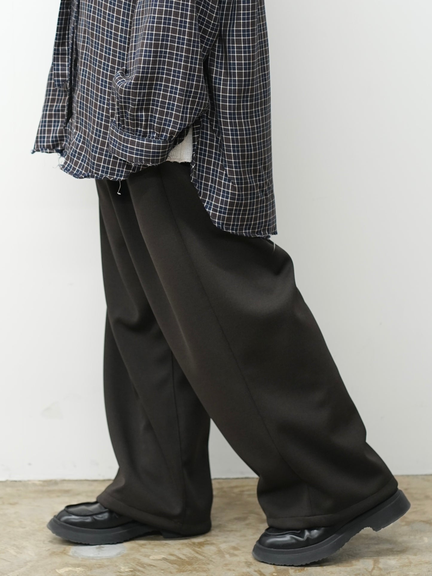 TRACK WIDE PANTS(BROWN)