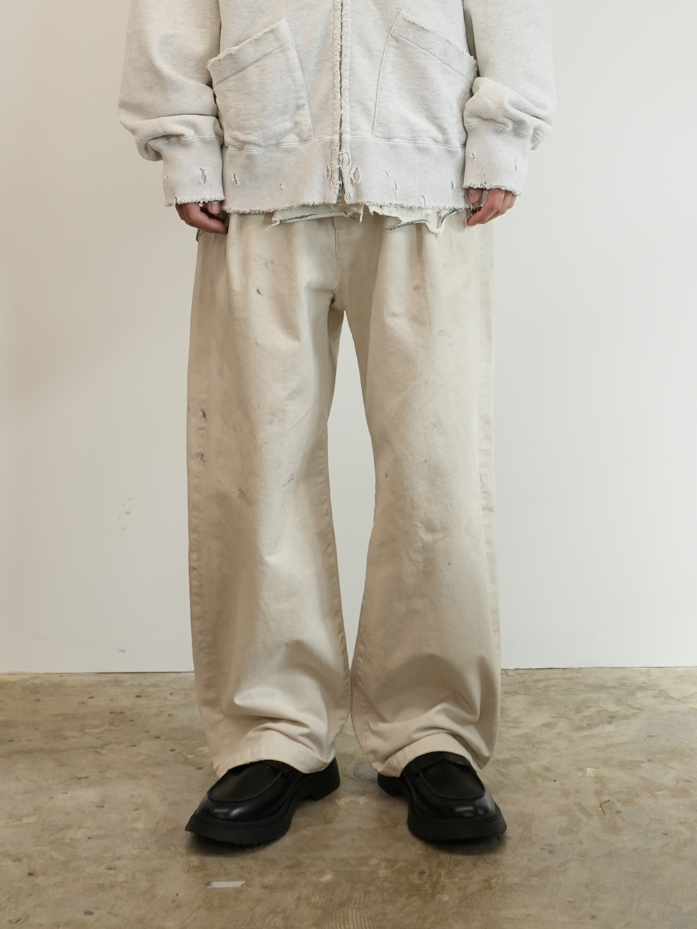 PAINT CHINO TROUSERS(IVORY)