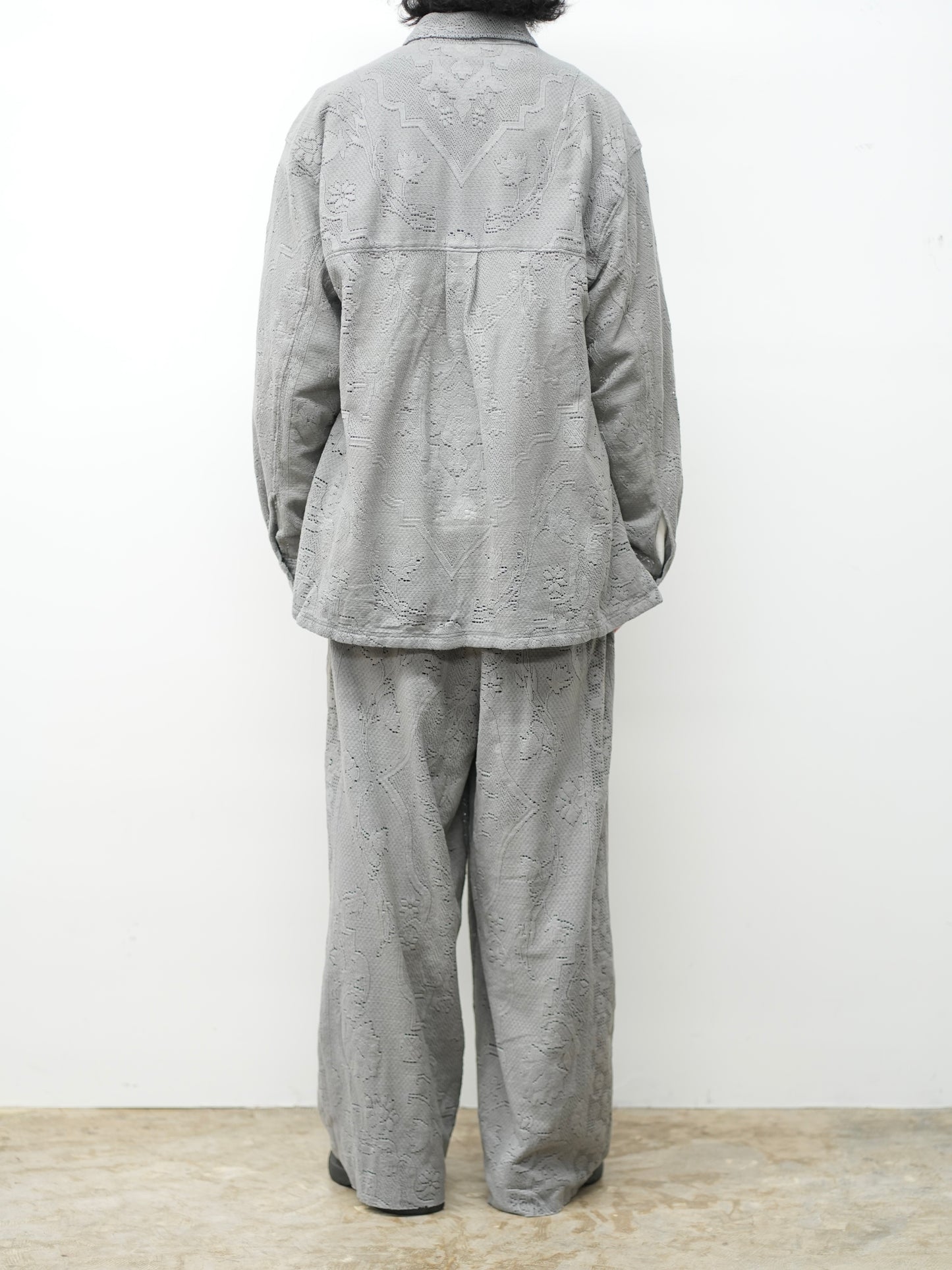 AGING LACE WORK SHIRT(GRAY)