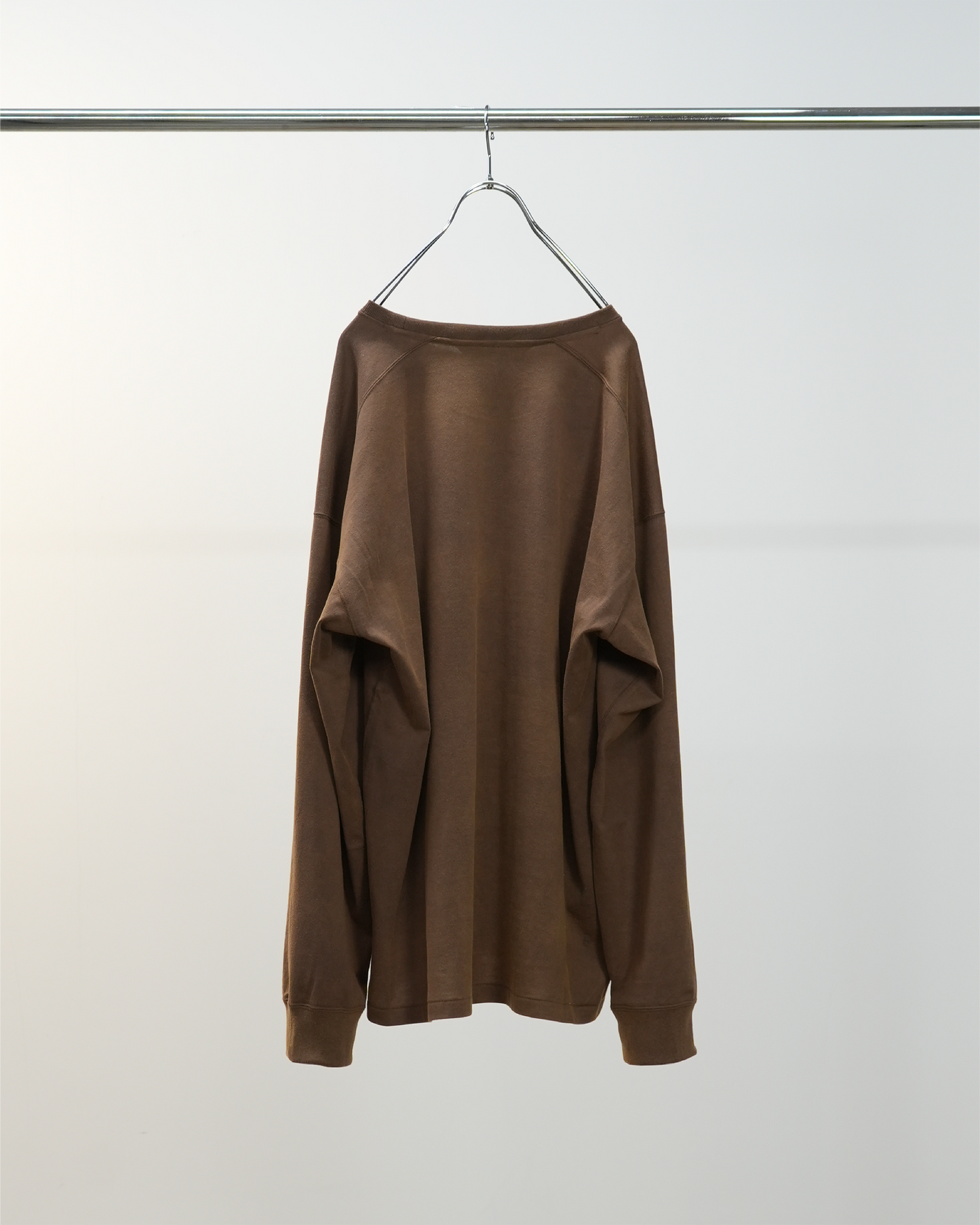 UNEVENNESS LS T-SHIRT(BROWN) – ANCELLM UNEVENNESS LS T-SHIRT(BROWN) – ANCELLM