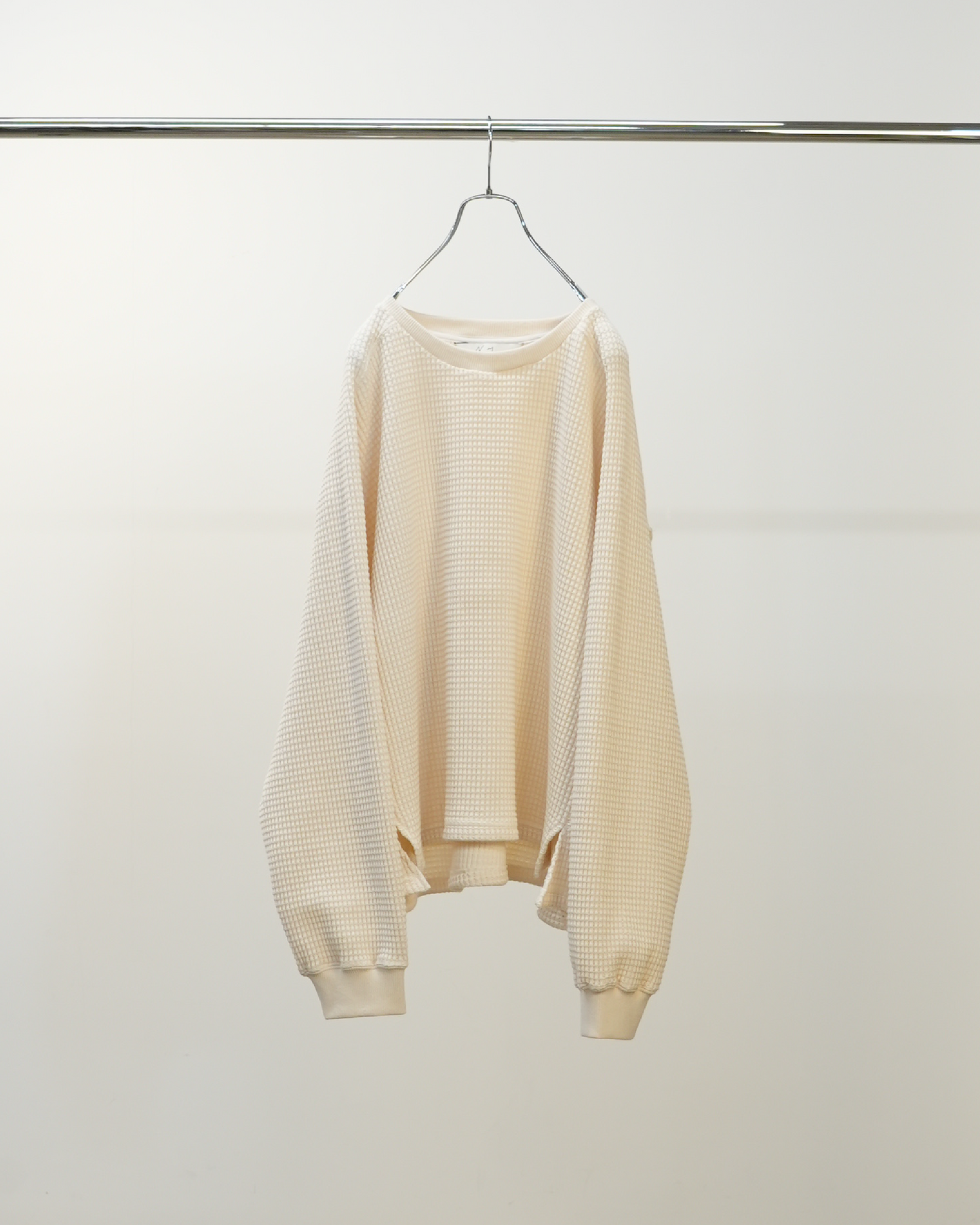 HEAVY WAFFLE OVER LS(IVORY)