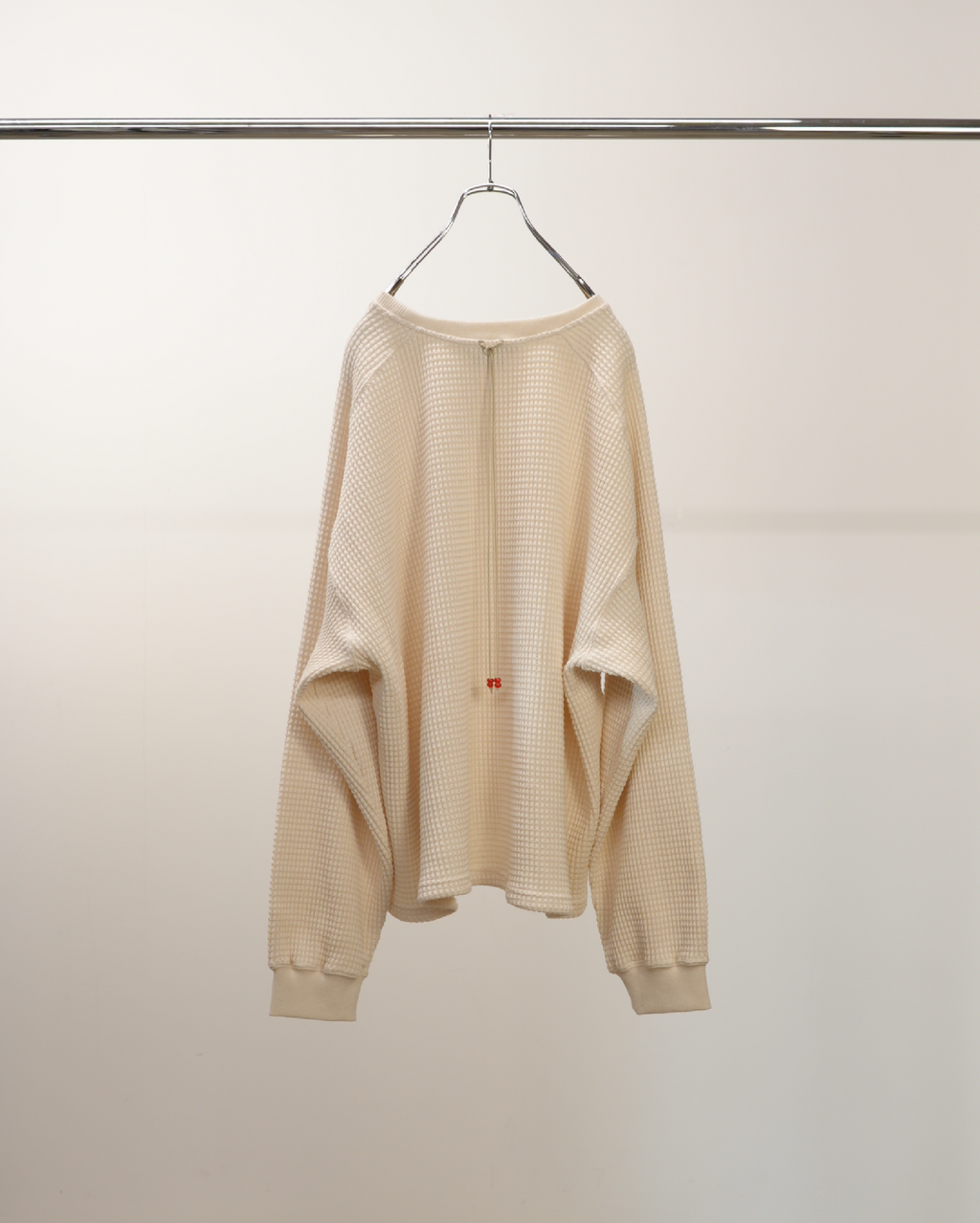 HEAVY WAFFLE OVER LS(IVORY)