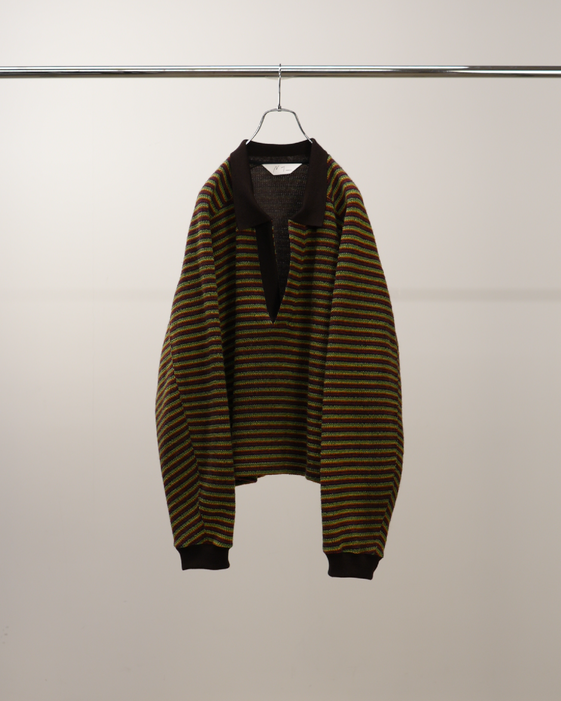 WOOL BORDER SKIPPER SHIRT(MULTI) – ANCELLM