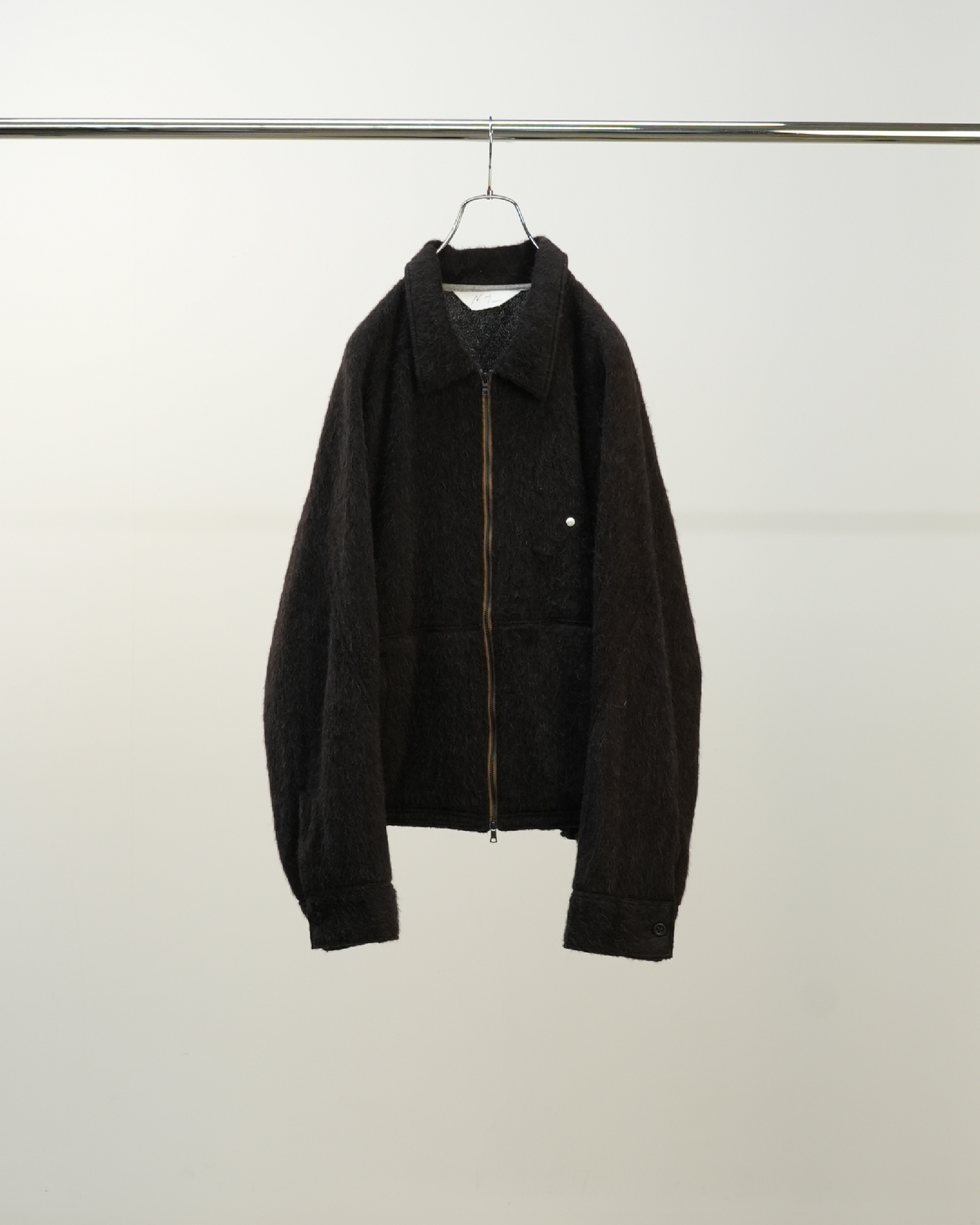 SHAGGY ZIP UP SHIRT(BROWN)