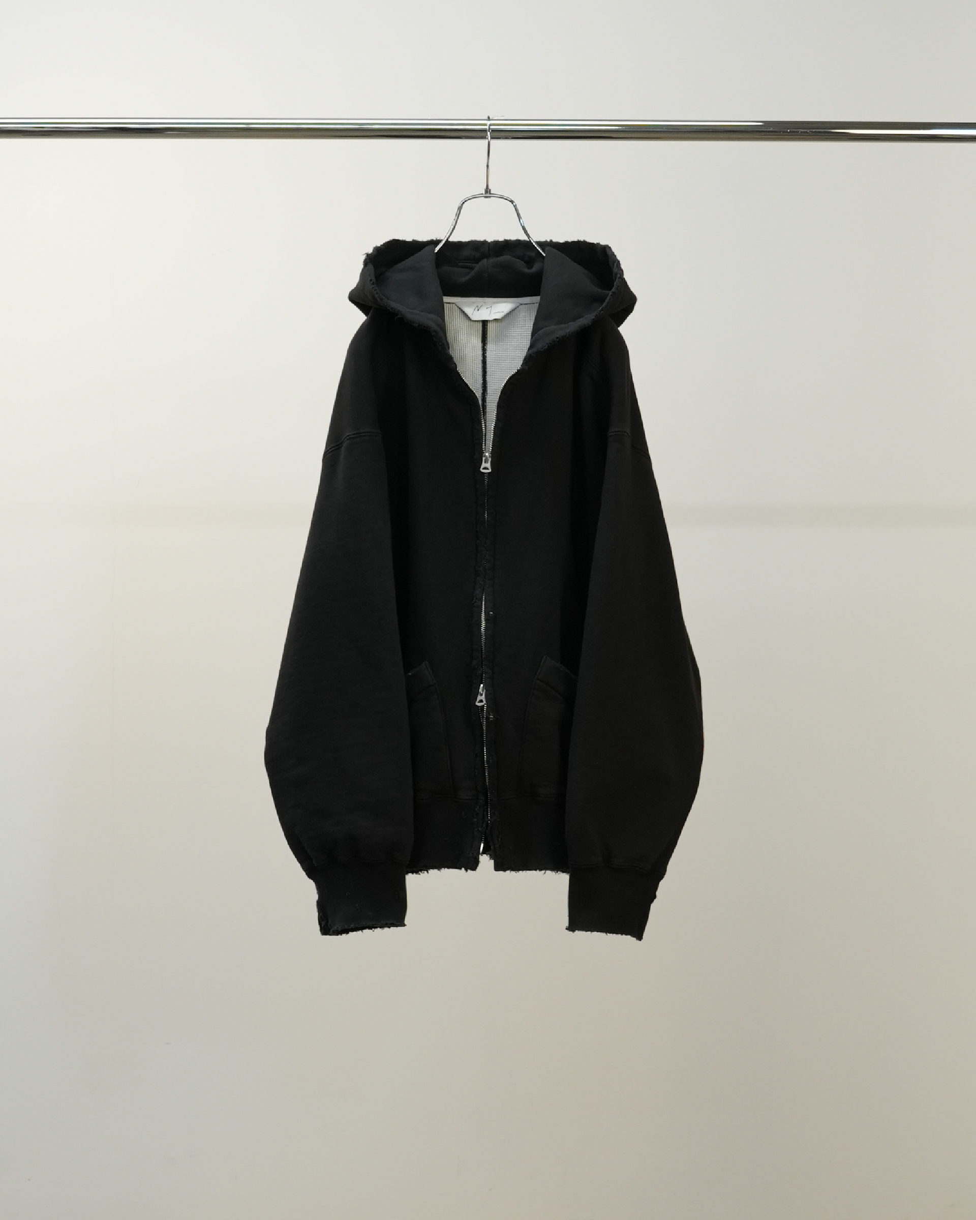 ZIP UP HOODIE(BLACK) – ANCELLM