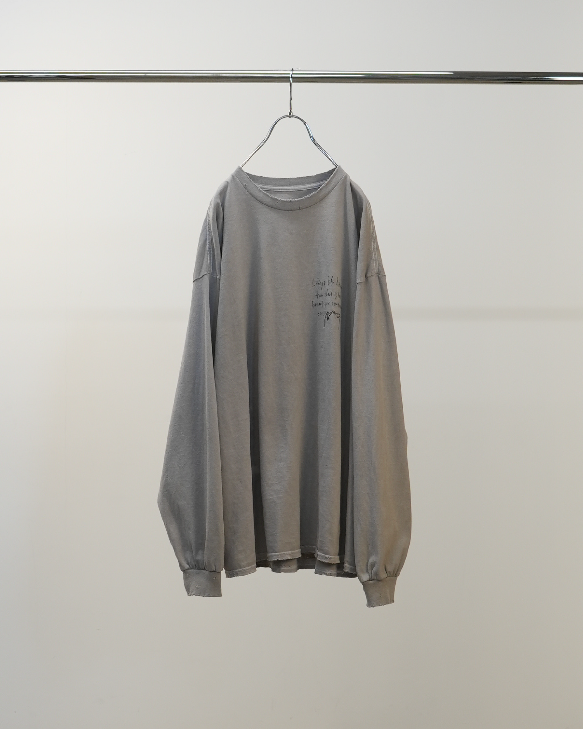 トップス ancellm MESSAGE L/S T-SHIRT(GRAY) MESSAGE L/S T-SHIRT(GRAY) – ANCELLM
