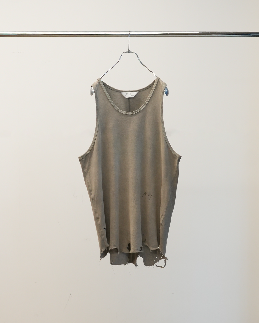 DAMAGE TANK TOP(GRAY) – ANCELLM DAMAGE TANK TOP(GRAY) – ANCELLM