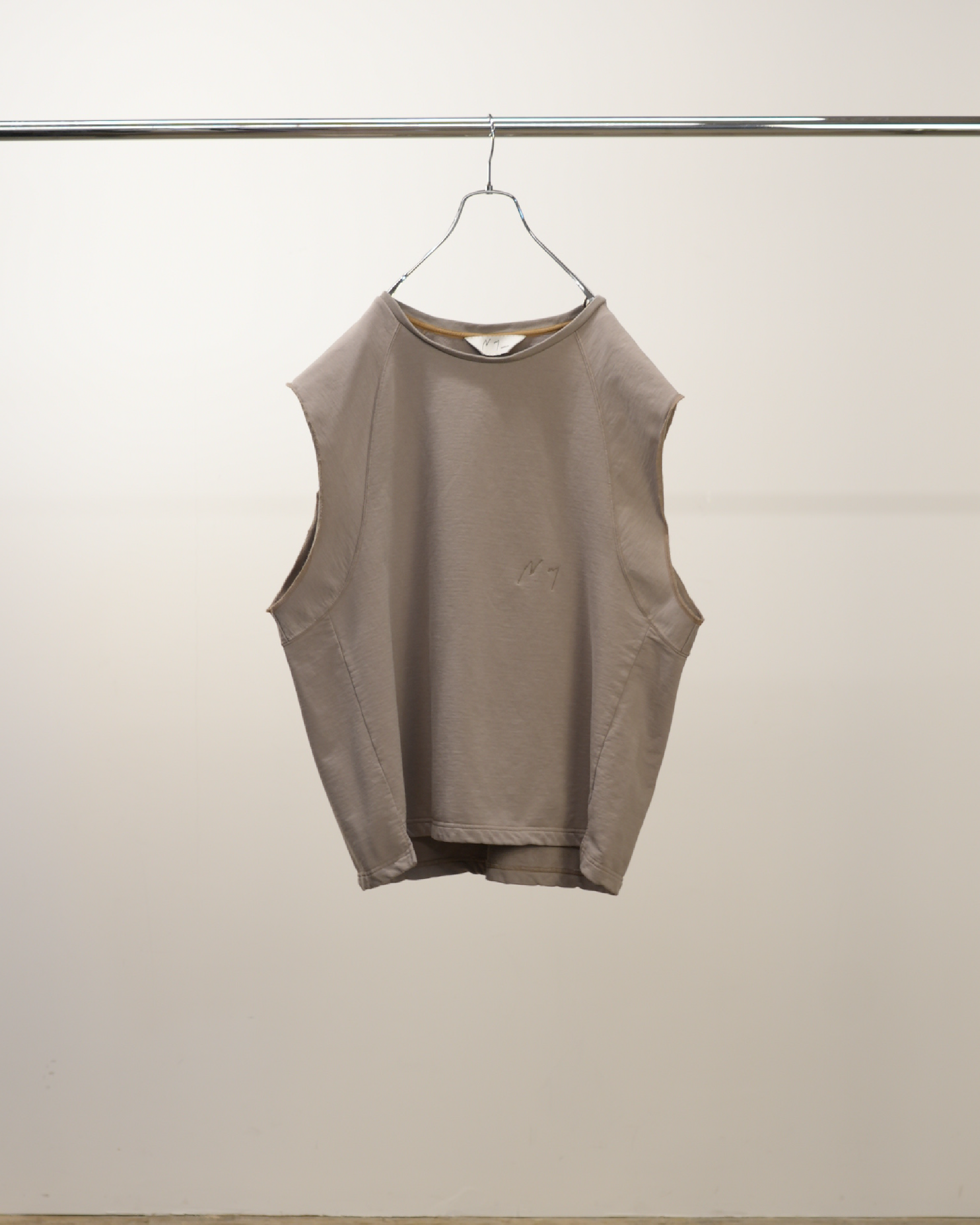 FADED SLEEVELESS T-SHIRT(BEIGE) – ANCELLM FADED SLEEVELESS T-SHIRT(BEIGE) – ANCELLM