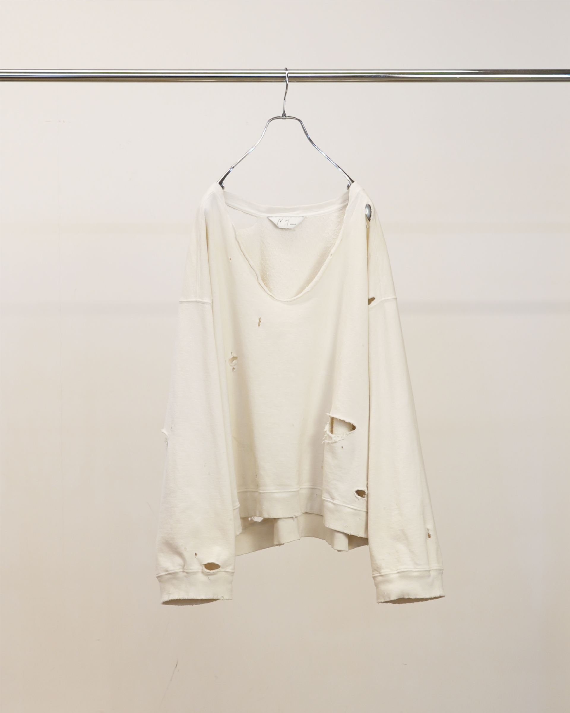 BROKEN SWEAT SHIRT(WHITE) – ANCELLM