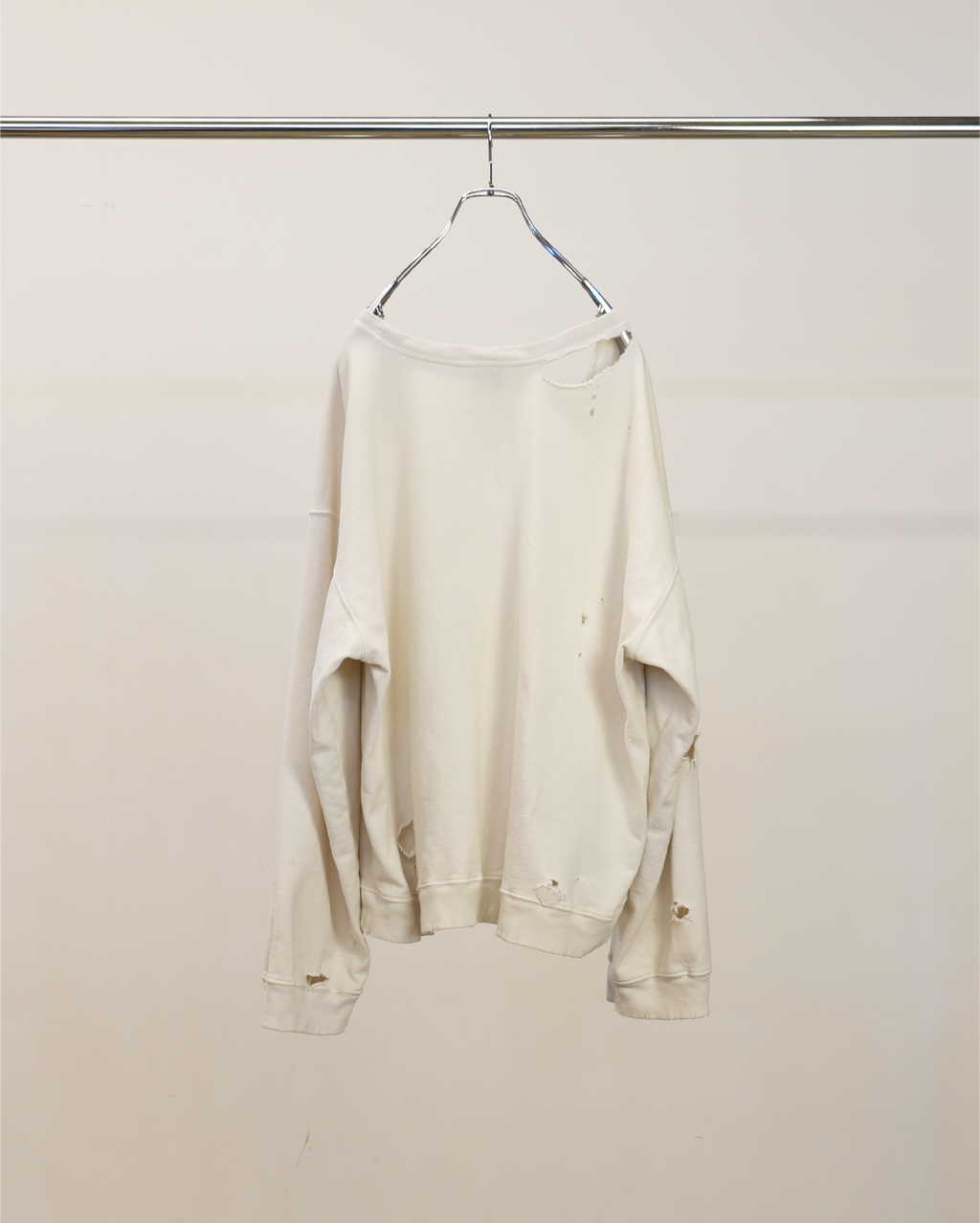 BROKEN SWEAT SHIRT(WHITE)