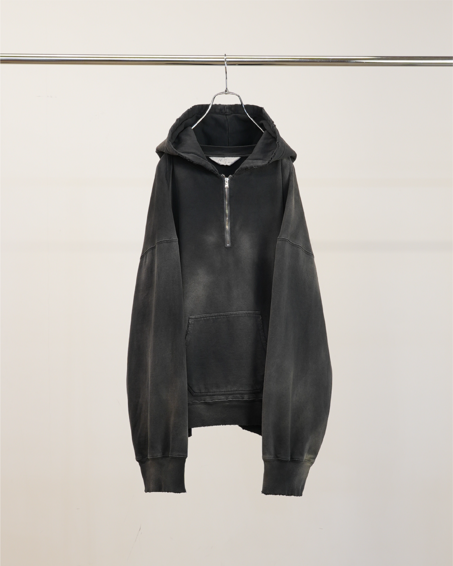 LIGHT LOOP ZIP HOODIE(BLACK)