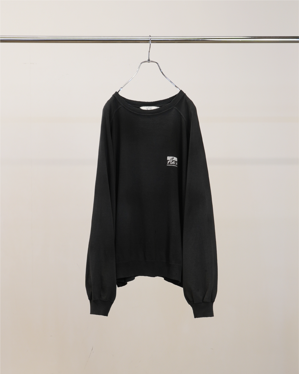 LIGHT LOOP SWEAT SHIRT(BLACK) – ANCELLM