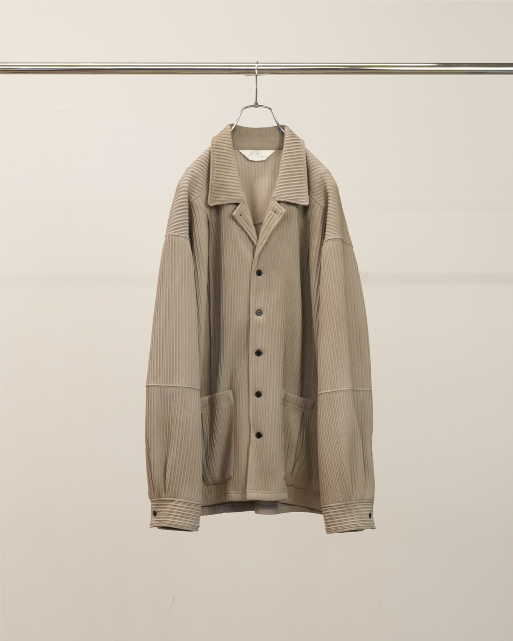 WRINKLED STRIPE SHIRT(GREIGE)