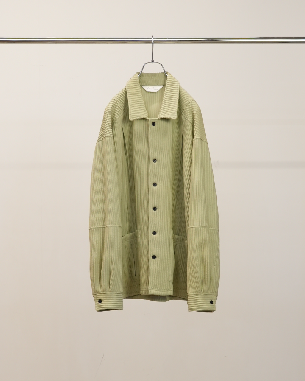 WRINKLED STRIPE SHIRT(WASABI) – ANCELLM WRINKLED STRIPE SHIRT(WASABI) – ANCELLM