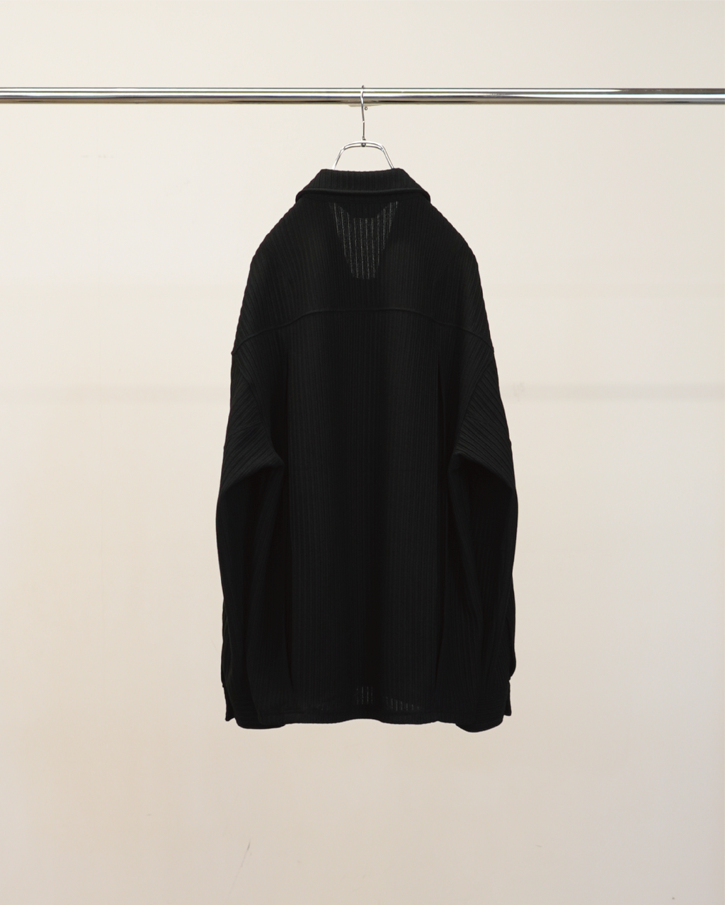 WRINKLED STRIPE SHIRT(BLACK)