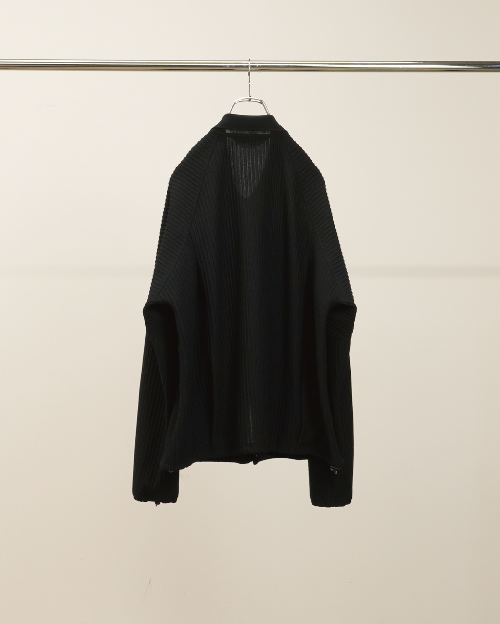 WRINKLED STRIPE SHORT SHIRT JACKET(BLACK)