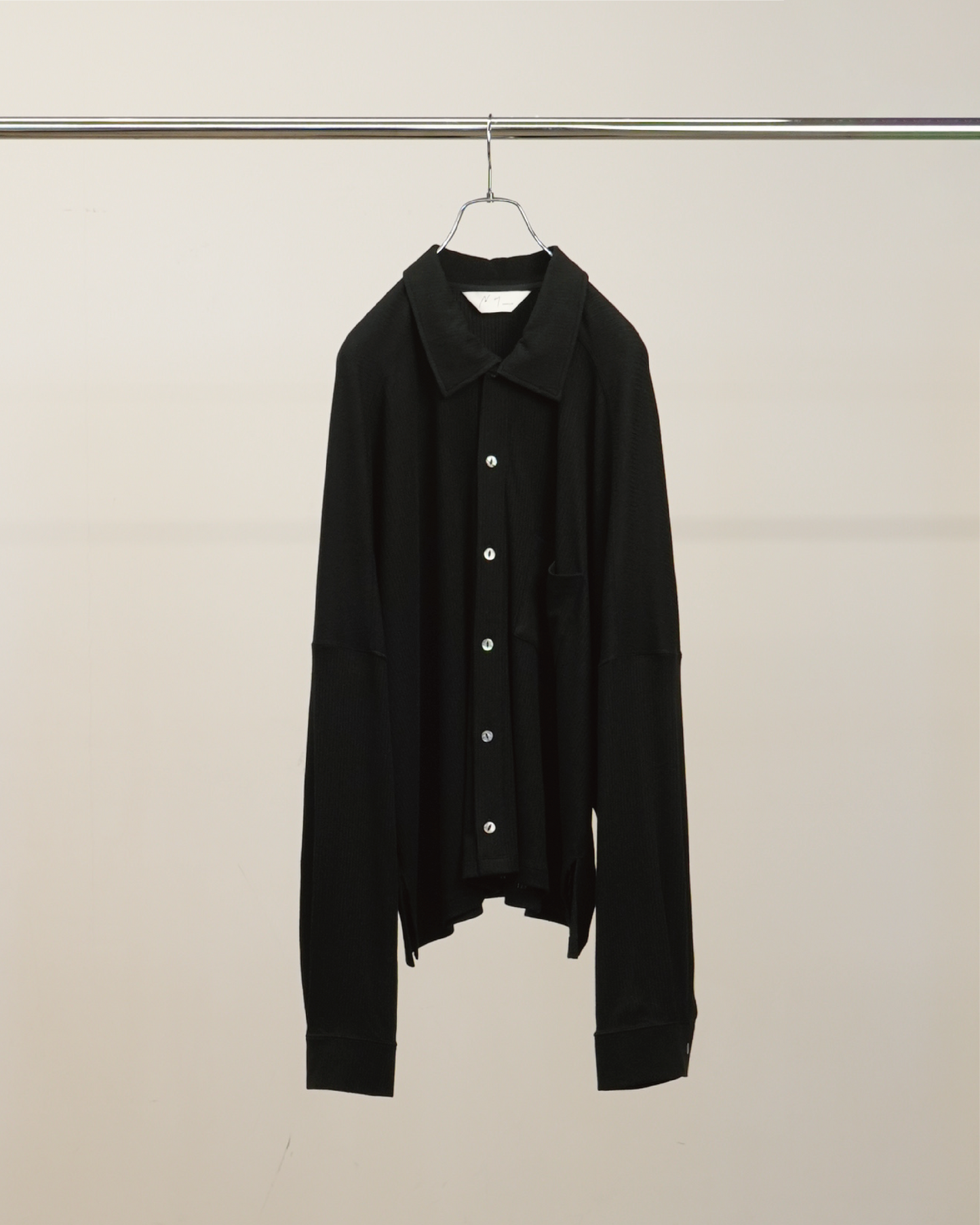 CAS/SIL KIMONO KNIT SHIRT(BLACK) – ANCELLM CAS/SIL KIMONO KNIT SHIRT(BLACK) – ANCELLM