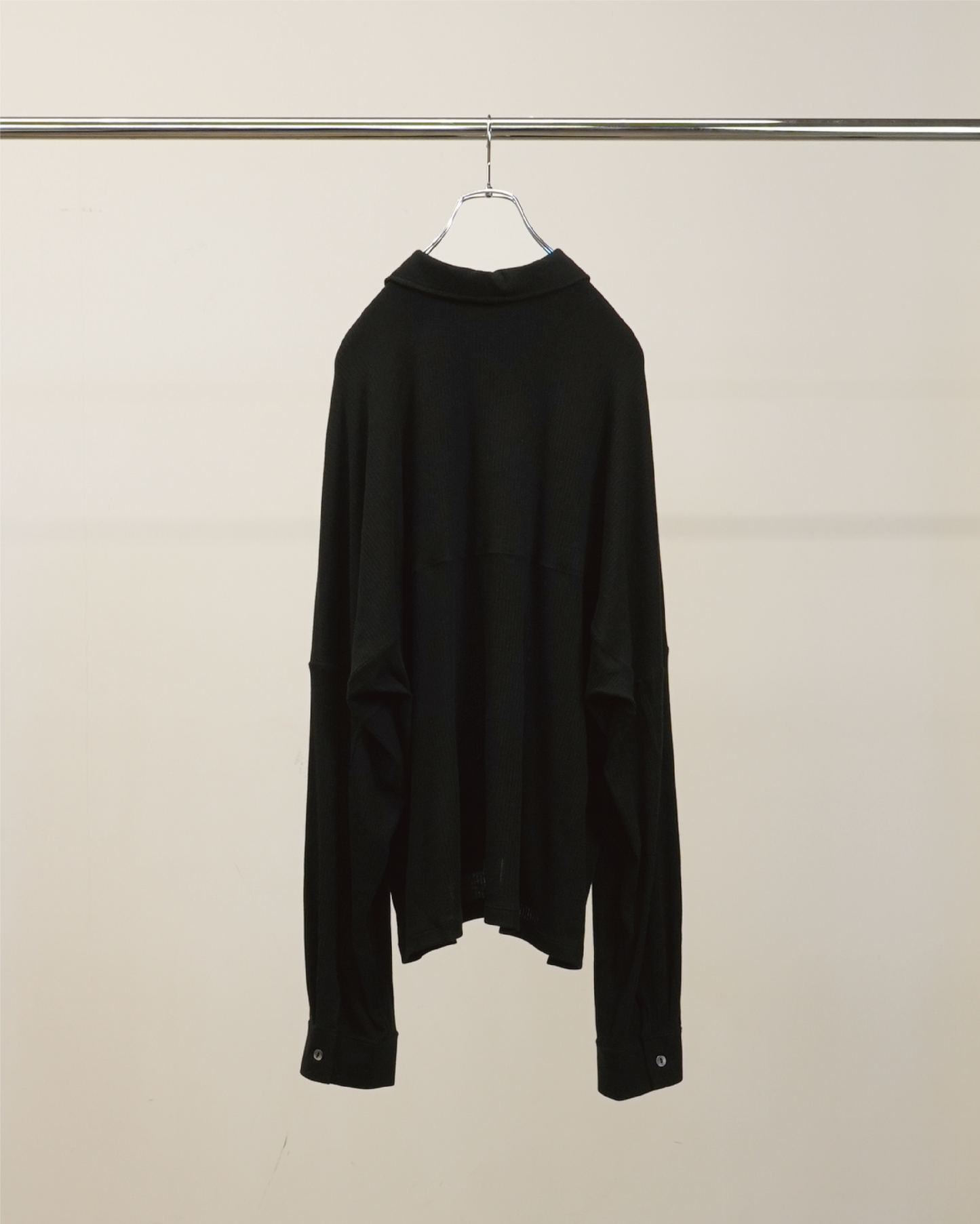 CAS/SIL KIMONO KNIT SHIRT(BLACK)