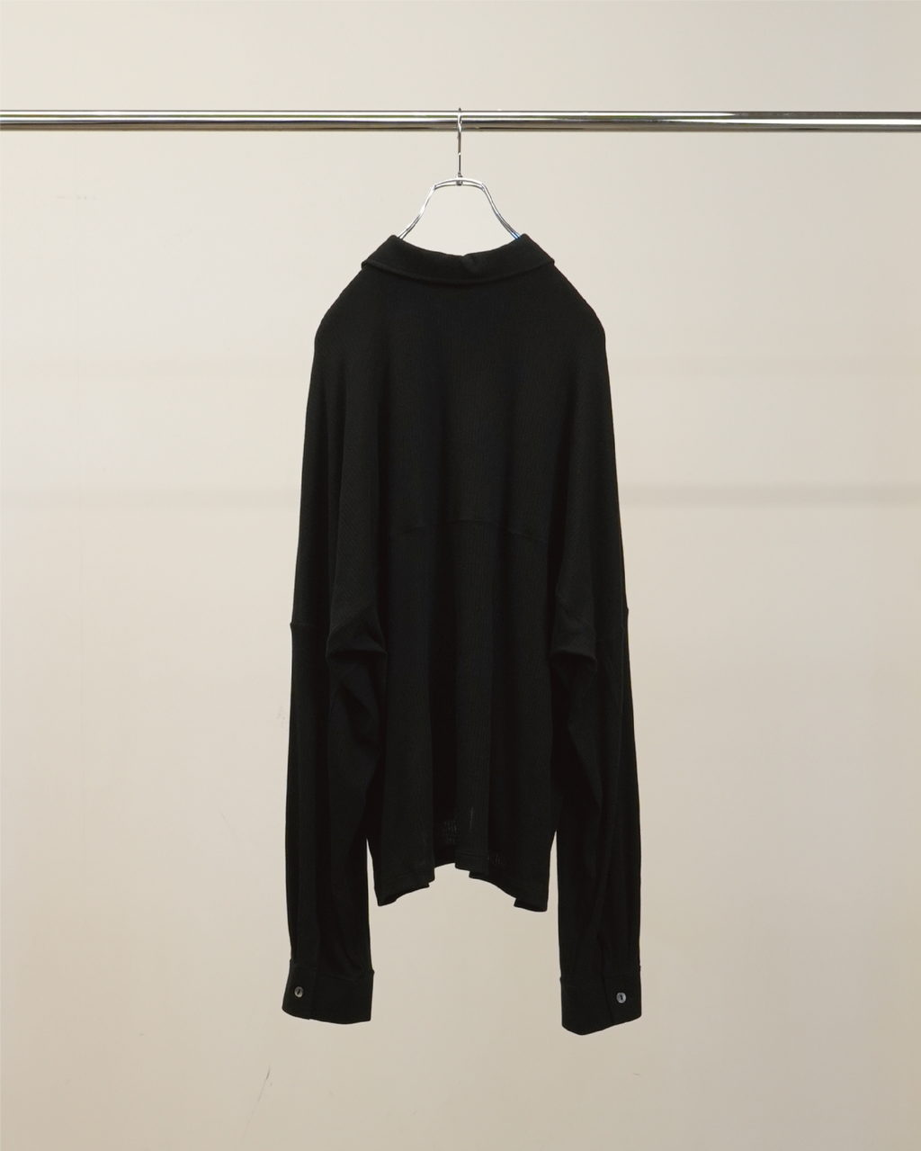 CAS/SIL KIMONO KNIT SHIRT(BLACK)
