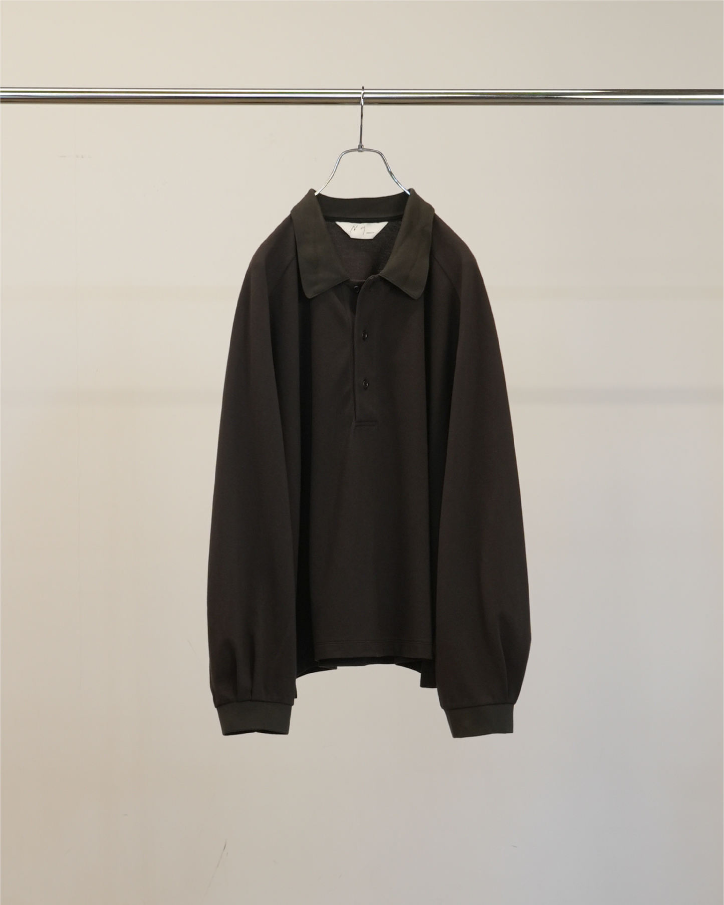L/S POLO(BROWN)