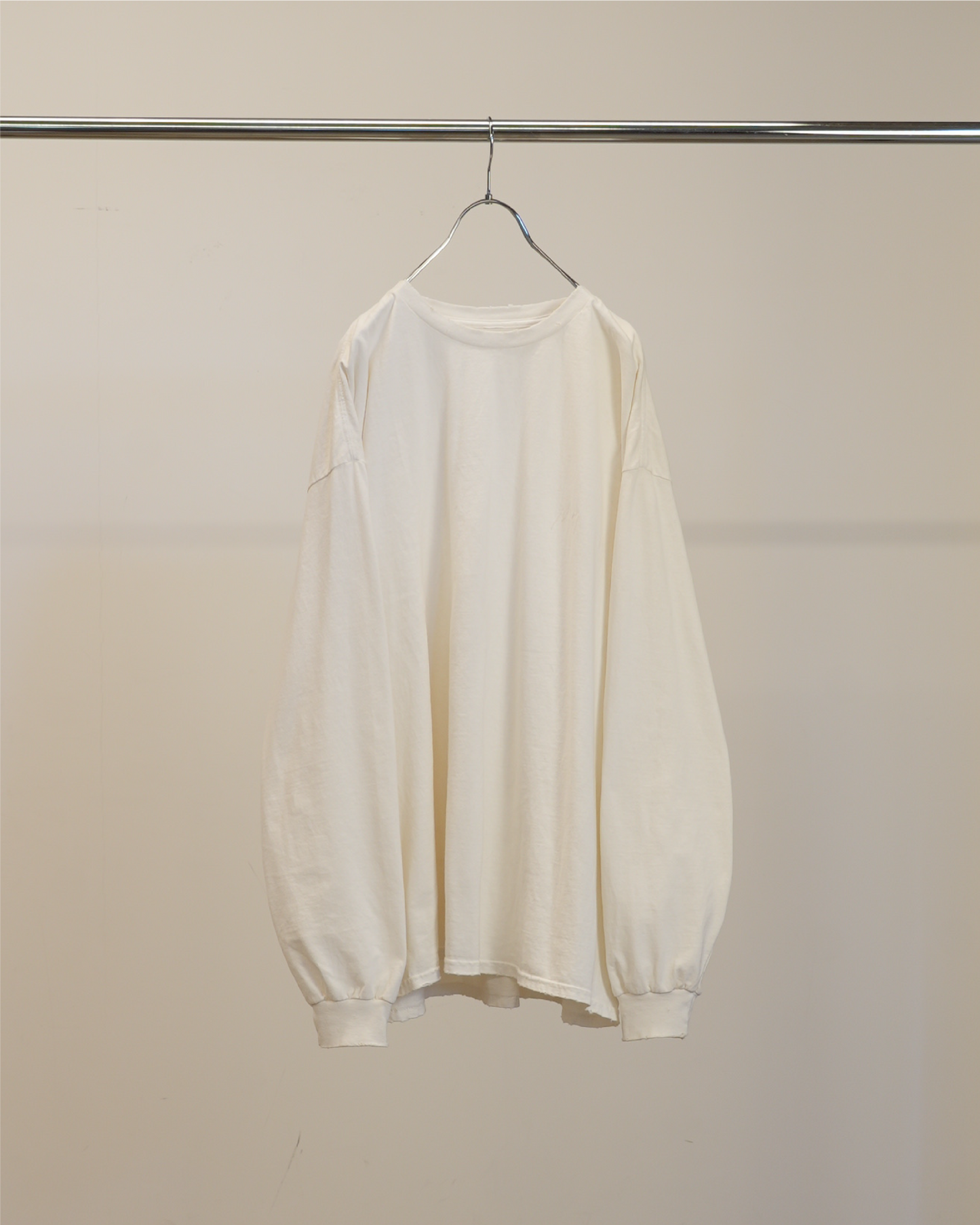 EMBROIDERY DYED LS(WHITE)